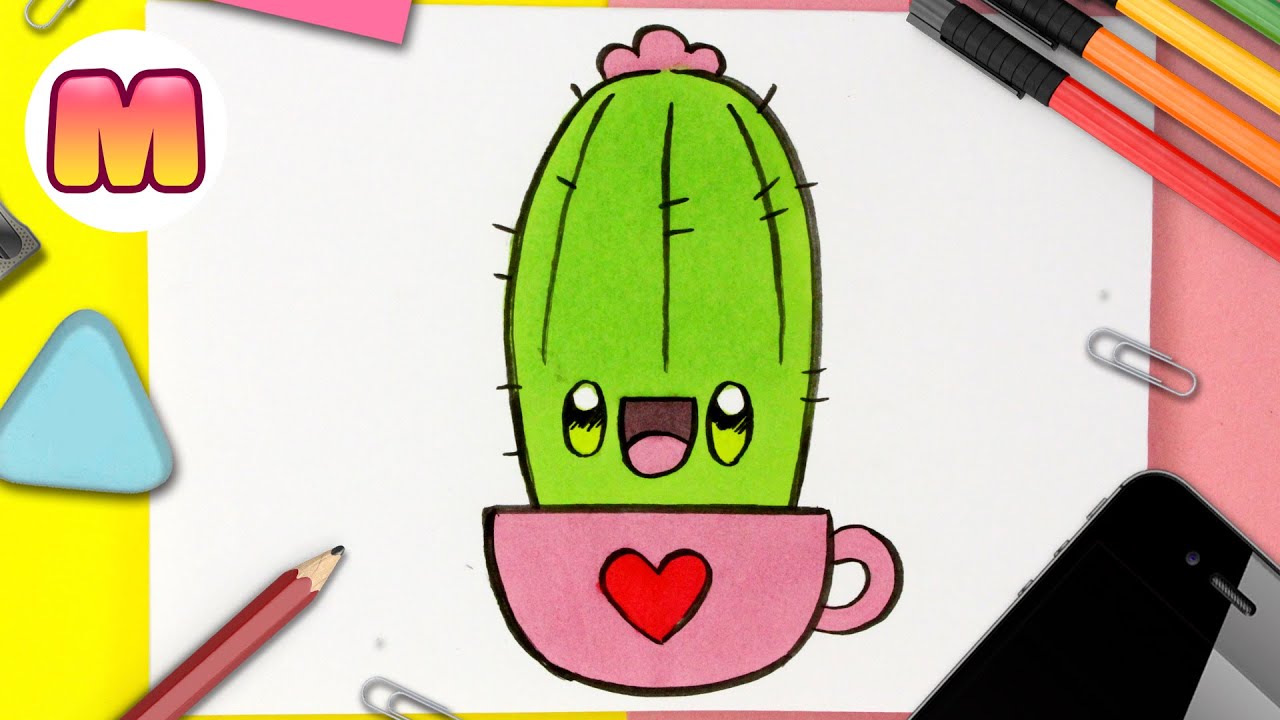 COMO DIBUJAR UN CACTUS KAWAII 🌵 dibujos kawaii faciles 🌵 como dibujar  cosas kawaii - thptnganamst.edu.vn