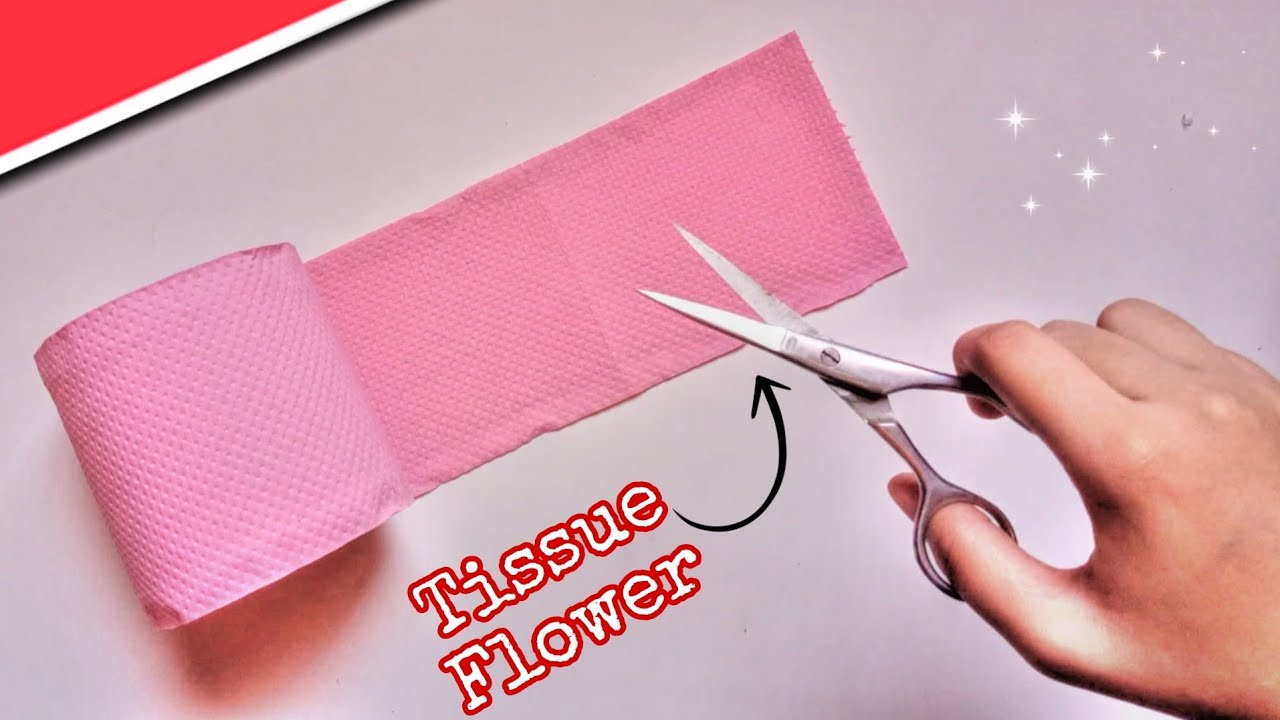 How to make tissue paper flower- super easy method/ easy birthday