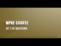 2021 MPRE Course 7  Set 2 of Questions