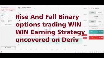 Rise Fall Binary options trading WIN WIN Deriv Earning Strategy uncovered