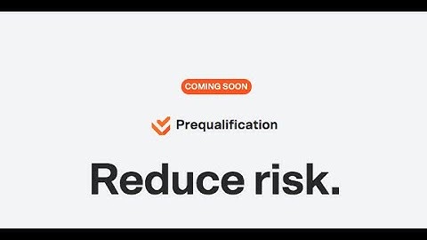 Say Hello to Procore Prequalification