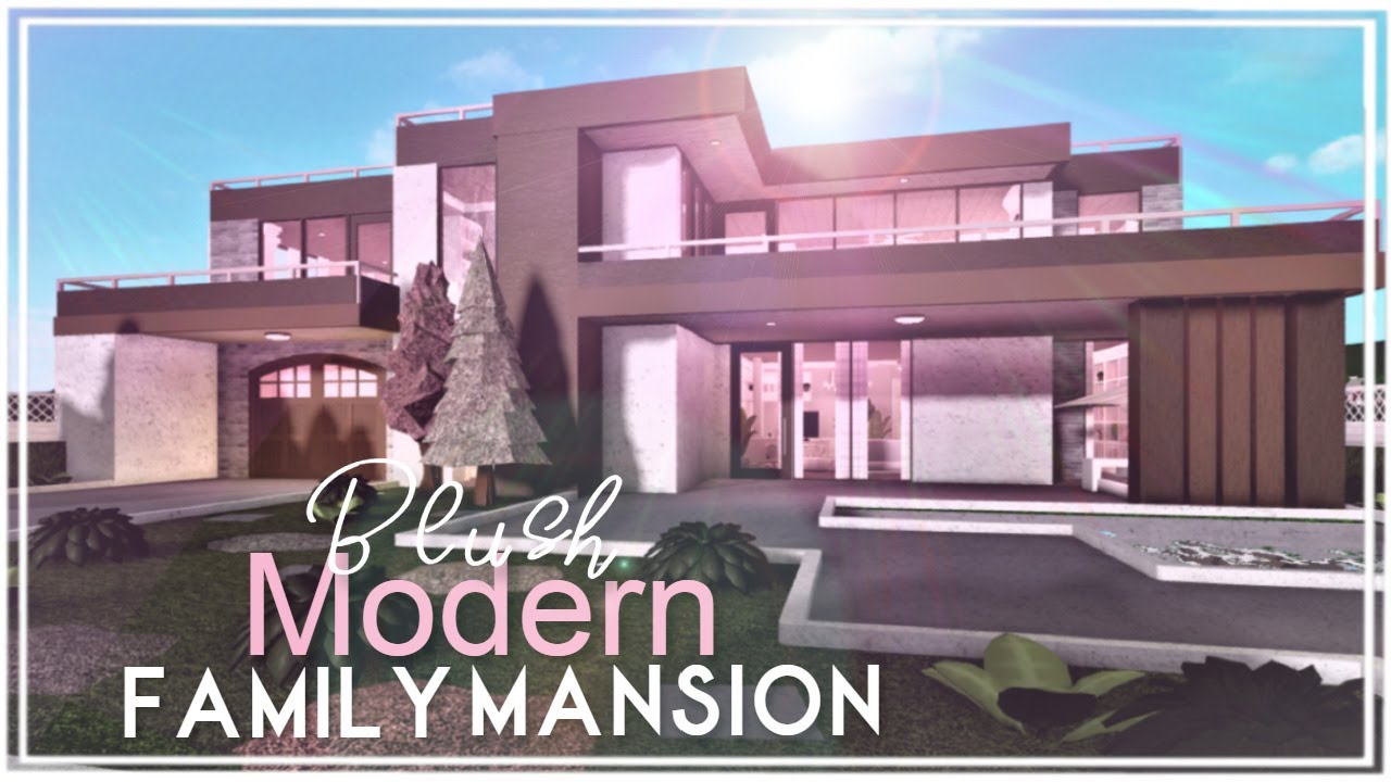 bloxburg modern blush mansion tour