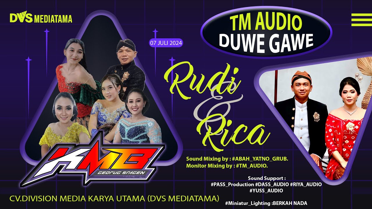 🔴📡LIVE KMB MUSIC ❃ Ngunduh Rudi & Rica ❃ TM AUDIO DUWE GAWE ❃ DVS MEDIATAMA ❃ 07 Juli 2024 ❃