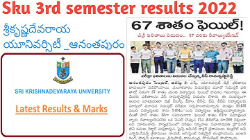 SKU 3rd semester results released||2022