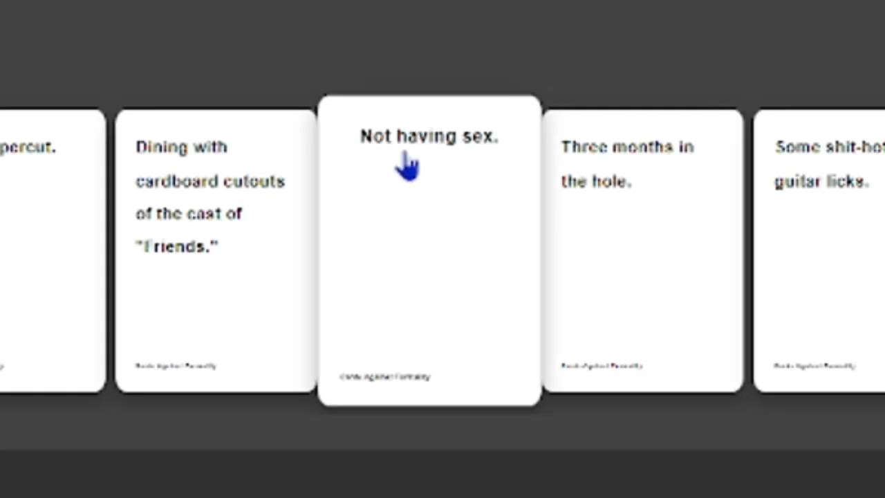 me and my friends play cards against formality