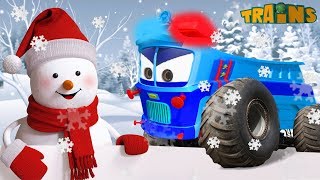 Train Cartoon Super Wings A Snow Fortress
