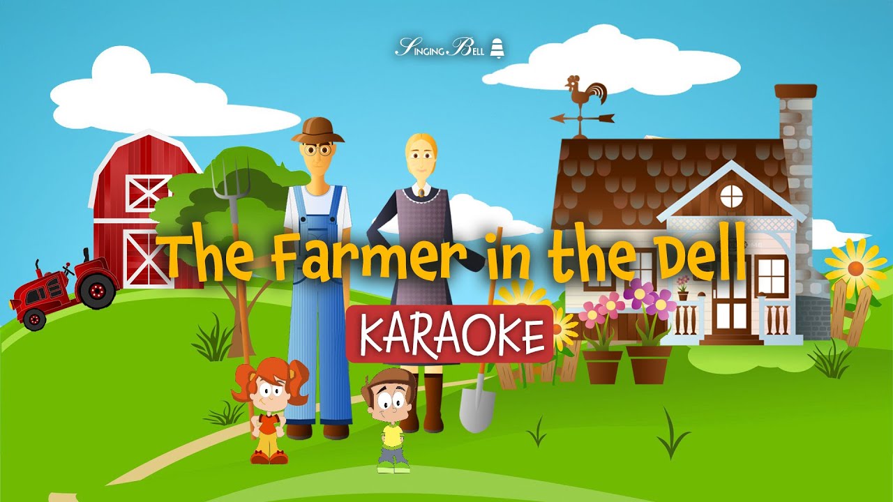 511 The Farmer in the Dell 穴開き仕掛け音声絵本 The Farmer in the Dell | Karaoke with Lyrics for kids - YouTube