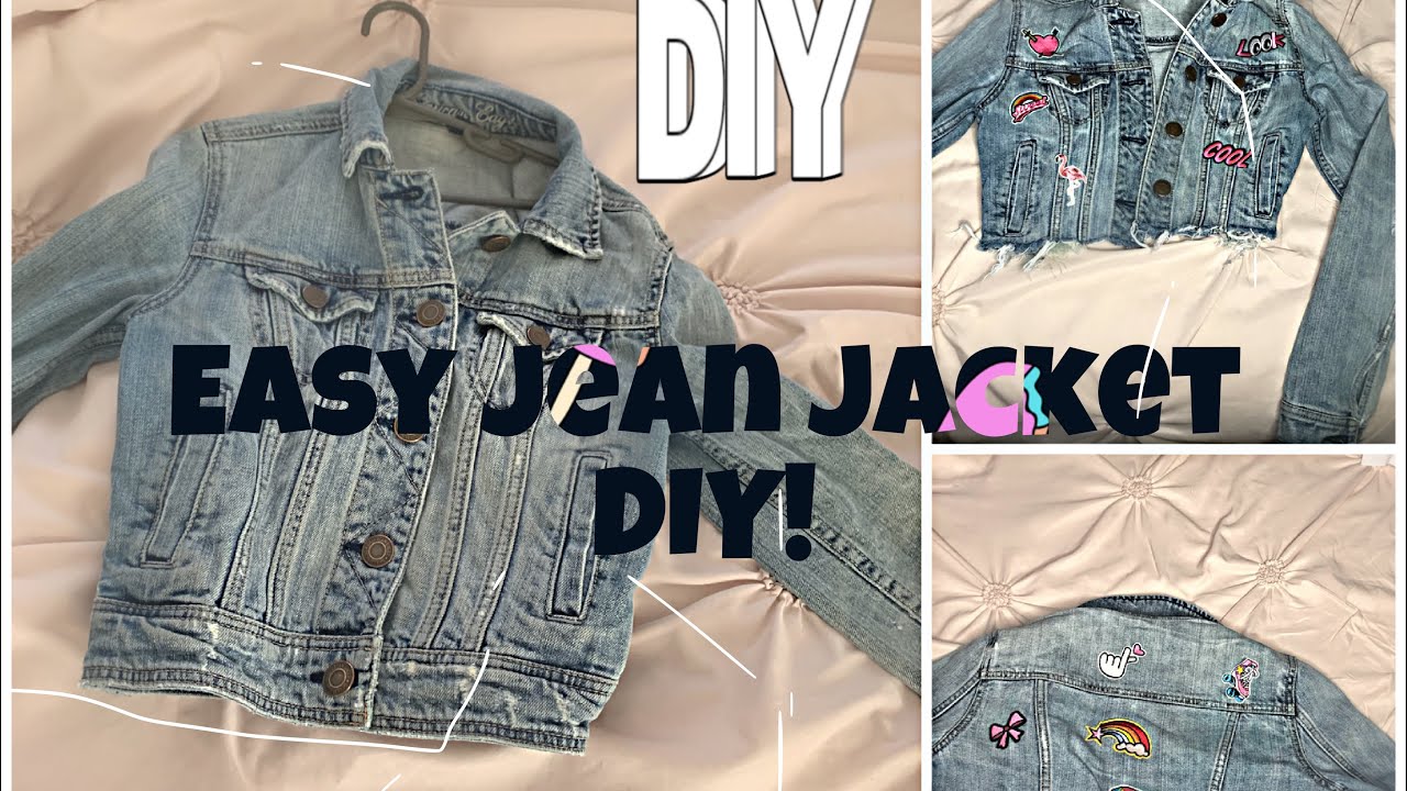 How to diy your Jean jacket (no sewing) - YouTube