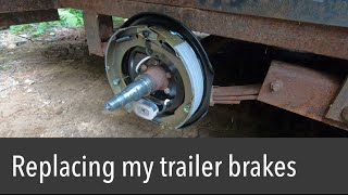 Replacing dexter 7k lb axle brakes and greasing ezlube hubs