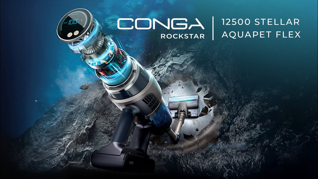 Conga Rockstar 12500 Stellar AquaPet Flex Standstaubsauger mit Ultra-Power und 100' Autonomie.