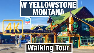4K City Walks: West Yellowstone, Montana City Tour  Virtual Walk Walking Treadmill Video free tour