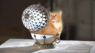Golden kitty found inside Faberge egg