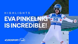 Eva Pinkelnig achieves a remarkable leap! 🤩 | FIS Ski Jumping World Cup