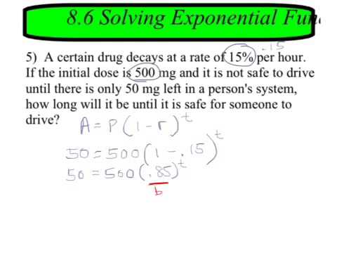 how to solve exponential equations word problems