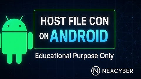 How to Configure the Host File on Android | Complete Guide for Ethical Hackers