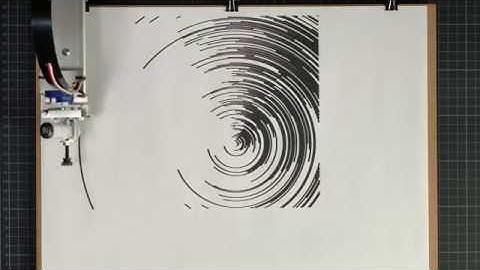 Plotspot - Concentric Circles on the Axidraw V3/A3 Pen Plotter