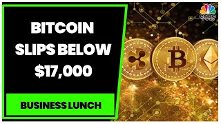 Cryptocurrency Prices: Bitcoin Slips Below $17,000, Solana Plunges 37.6% | Business Lunch |CNBC-TV18 screenshot 1