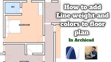 How to add line weight and colors to floorplan in Archicad