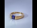 Tansanit Ring Silber vergoldet blauer Natur Tansanit 1.0ct
