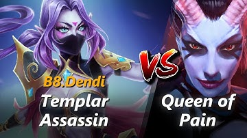 How to Templar Assassin mid vs Queen of Pain (feat. Dendi) | First 7 minutes
