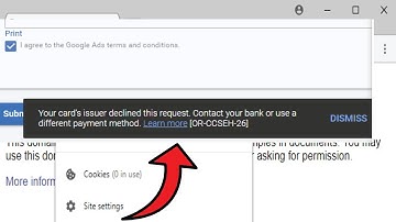 your card issuer declined this request contact your bank or use a different payment method