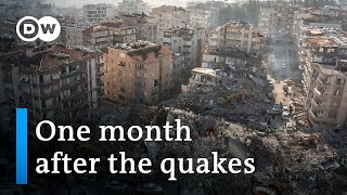 How are Turkey and Syria faring a month after the earthquakes? | DW News