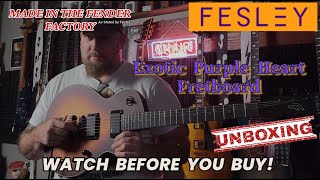 New Fesley LP Guitar  Stunning Sunburst Finish ! - Unboxing and Review | Made In The Fender Factory!