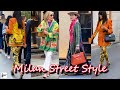 Italian street style  milan spring fashion walk 2024  outfit ideas  sidewalk milan