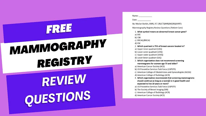 Mammography Registry Review Questions and Answers (Patient Care)