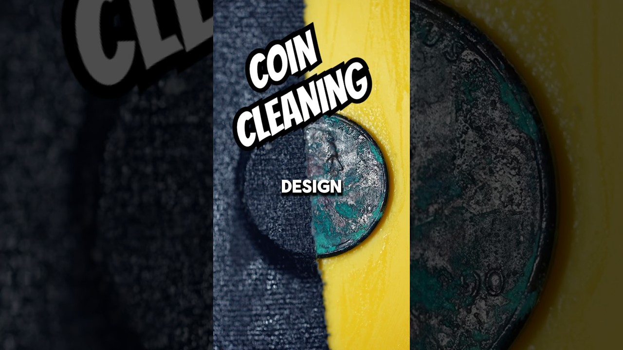 BEFORE & AFTER - 2 FACE COIN CLEANING👀🪙 #collectiblecoins #coincleaning #viralshorts