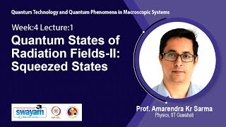 Lec 14: Quantum States of Radiation Fields-II: Squeezed States
