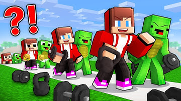 Strong Mikey and Strong JJ Life Cycle Evolution - Maizen Minecraft Animation