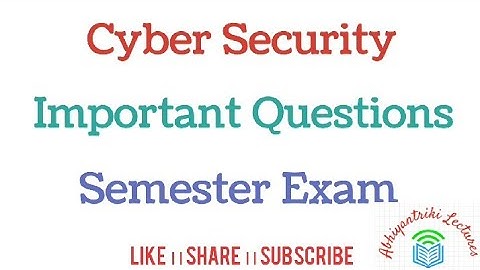 Cyber Security Important Questions ।। AKTU Semester Exam 2022 #cybersecurity #semesterexams