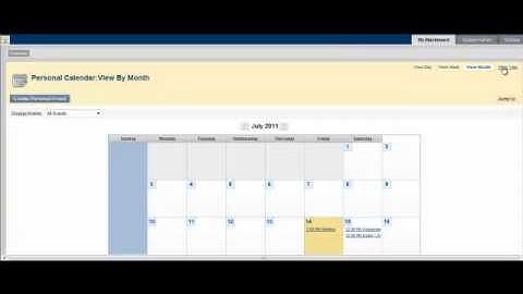 Blackboard -- Using the Calendar