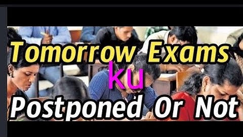 Ts KU 2nd Sem 4th Sem Exam Post Poned And Reshulde 2021//Tomorrow ku exams cancelled 2021//Kakatiya/