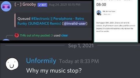 Rip (Groovy Bot) 2016 to 2021