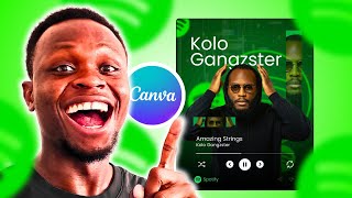 Canva Flyer Tutorial - Create a PROMOTIONAL SPOTIFY FLYER in Canva to Promote your Music🔥