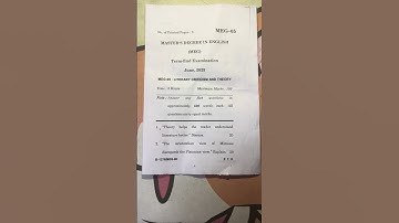 MEG 05 Literary Criticism And Theory question paper 2025 June | Latest exam pattern | #ignou #exam