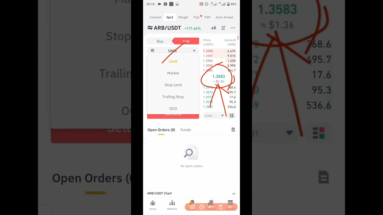 how to sell arbitrum on trustwallet, binance, mexc swap arbitrum token to usdt