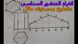 الافراد(ج16)منشور سداسى مقطوع بمستوى مائل- فنون تطبيقية - فنون جميلة - تعليم صناعى- فنى صناعى