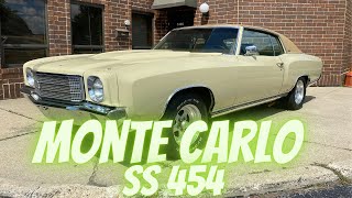 1970 Chevrolet Monte Carlo Ss 454 - Sold