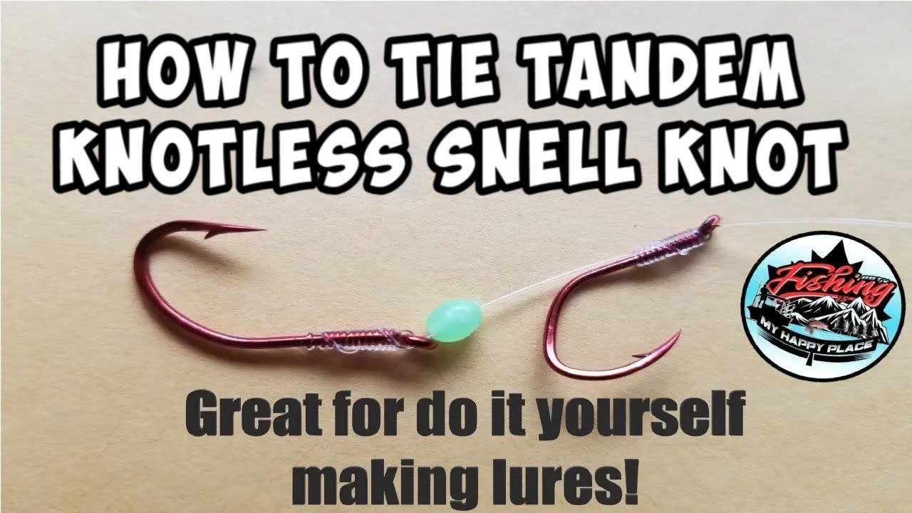 How to make a tandem snell knot for DIY fishing lures #diy