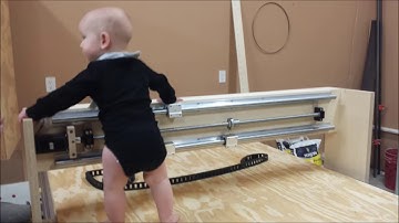 My Plywood Built CNC Router and First Cut!