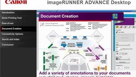 Canon imageRUNNER ADVANCE Desktop Overview