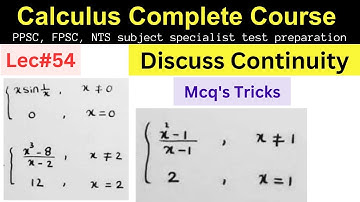 Continuity and discontinuity Examples lec#54 #mathematics #nts #maths #mathstricks #afmathe #PhD #af