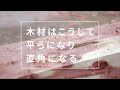 かんなとかんな系木工機械3種の機能、電気鉋/手押し鉋/自動鉋、木材はこうして平らになり直角になり、柱や梁になっていく。