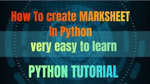 How To Create Marksheet In Python Programming CODE||#pythonprogramming #pythontutorial #python_scope