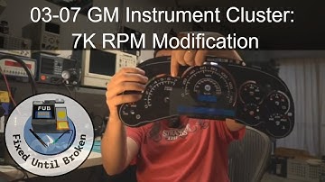 03-07 GM Instrument Cluster Modifications: 7K RPM, 140MPH & Transmission Temp