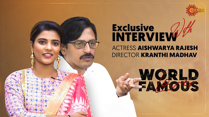 Exclusive interview with the cast of World Famous Lover | Aishwarya Rajesh | 4th Mar 2020 |Gemini TV