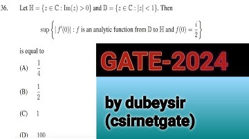 Solution of GATE-2024Exam. Complex variable questions of GATE-2024Exam. by dubeysir